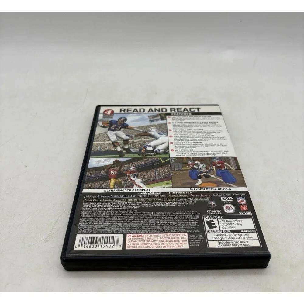 Madden NFL 08 PS2 PlayStation 2 Complete w/ Manual CIB Tested
